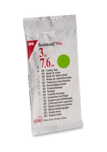 Sentetik Alçılı Sargı 7,5 cm x 3,6 M Scotchcast Ref: 82003 - 3" - 3 Adet