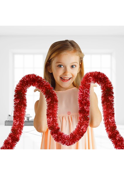 Parti Boyun Simi, 7 cm x 2 mt - Kırmızı