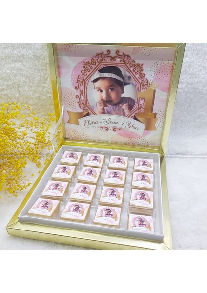 Resimli 1 Yaş Doğum Günü Çikolatası 48 Li