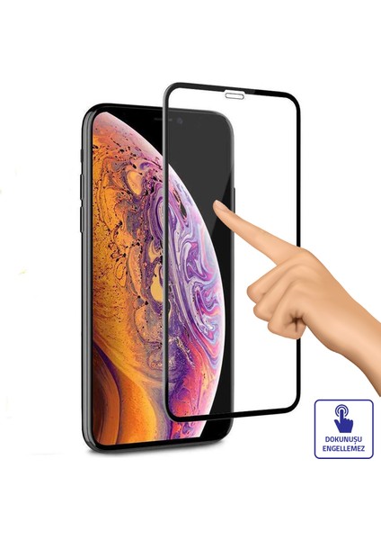 iPhone 14 Pro Ekran Koruyucu Seramik Nano 9d Tam Kaplama Siyah