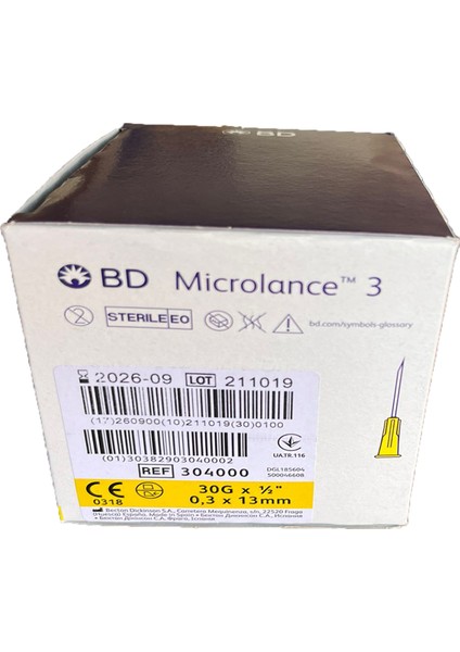 Bd Microlance Mezoterapi Iğne Ucu 30G x 13MM 100 Adet