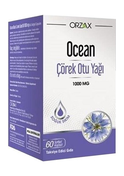 Ocean Çörek Otu Yağı 1000 Ml 60 Kapsül