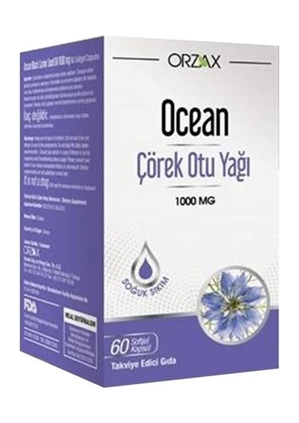 Ocean Çörek Otu Yağı 1000 Ml 60 Kapsül