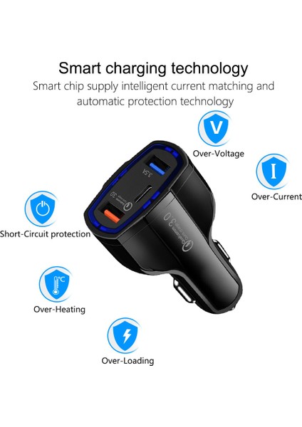 Araba Cep Telefonu Şarj Cihazı 3.0 Hızlı Şarj 24 V (Yurt Dışından) fırsatları