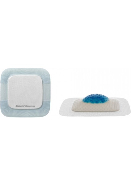 (5ADET) 39638 Biatain Silicone Ag Gümüş'lü Yapışkanlı Silikon Köpüklü Yara Örtüsü 12,5CMX12,5CM