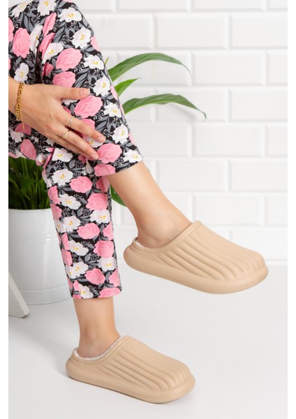 Flora Kapalı Içi Yünlü Unisex Ev Terliği Kışlık Terlik modelleri