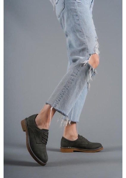 Unisex Ipli Kaymaz Taban Süet Klasik Model Oxfort Ayakkabı