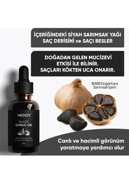 Aşırı Yıpranmış Ve Dökülen Saçlara Özel Kara Sarımsak Yağı 50 Ml