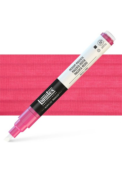 : Professional Akrilik Markör : Ince Uç (2 Mm) : Medium Magenta 500