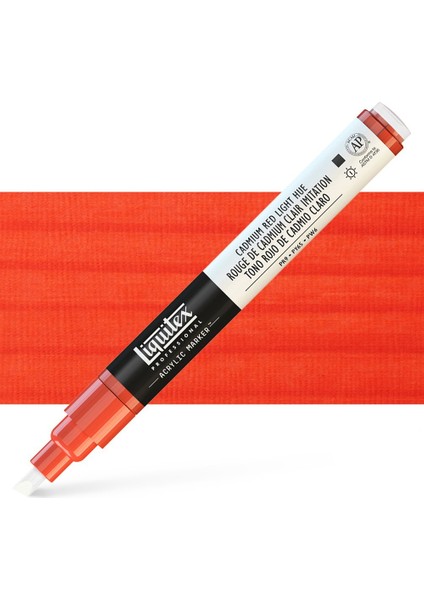 : Professional Akrilik Markör : Ince Uç (2 Mm) : Cadmium Red Light Hue 510