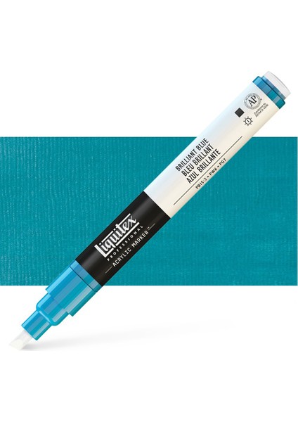: Professional Akrilik Markör : Ince Uç (2 Mm) : Brilliant Blue 570