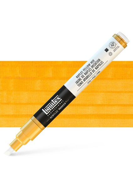 : Professional Akrilik Markör : Ince Uç (2 Mm) : Naples Yellow Hue 601