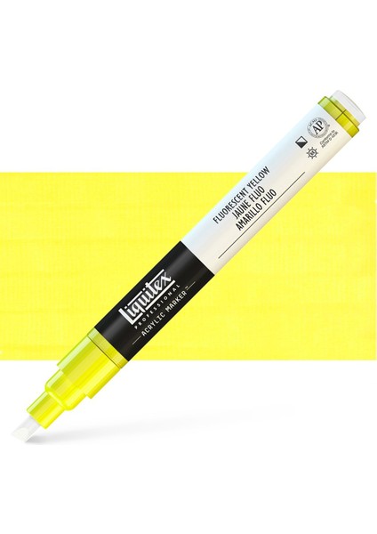 : Professional Akrilik Markör : Ince Uç (2 Mm) : Fluorescent Yellow 981