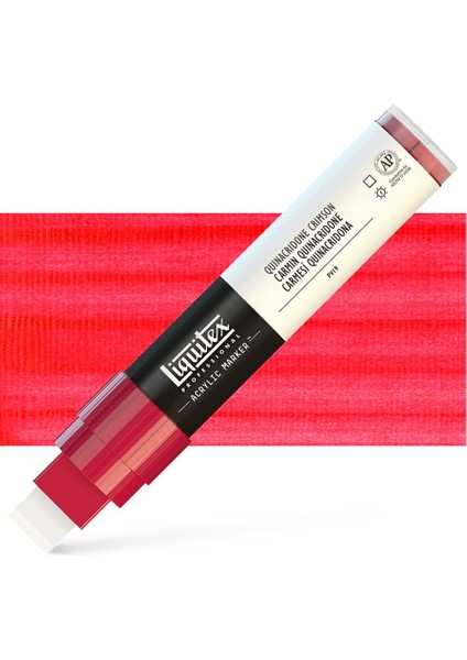 : Professional Akrilik Markör : Kesik Uç (15 Mm) : Quinacridone Crimson 110