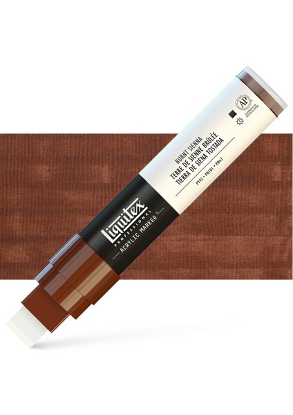 : Professional Akrilik Markör : Kesik Uç (15 Mm) : Burnt Sienna 127