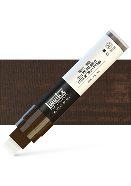 : Professional Akrilik Markör : Kesik Uç (15 Mm) : Burnt Umber 128