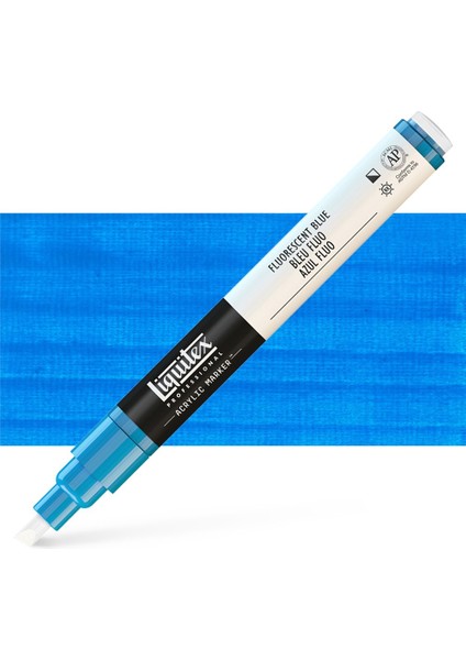 : Professional Akrilik Markör : Ince Uç (2 Mm) : Fluorescent Blue 984