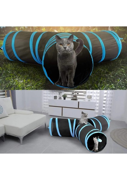 Pet Kedi Köpek Katlanabilir 3 Yönlü Tünel Oyuncak (Yurt Dışından) fırsatları