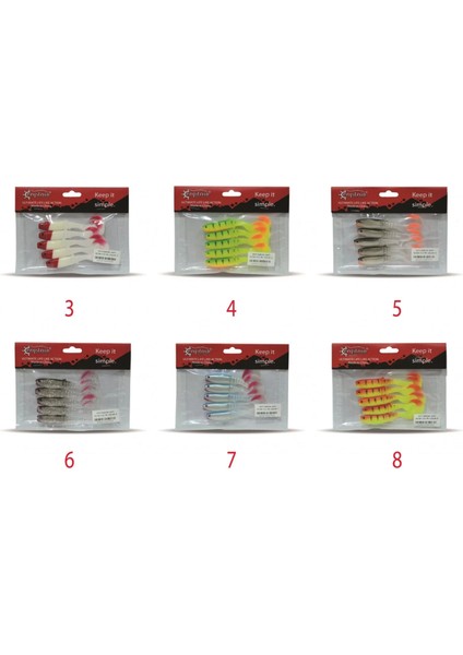3571 Taifun Soft 10CM Levrek Silikonu 5'li Paket Suni Yem