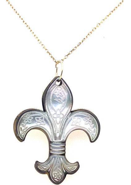BIRINCI1926 925 Ayar Gümüş Mother Of Pearl Sedef Kadın Kolyesi