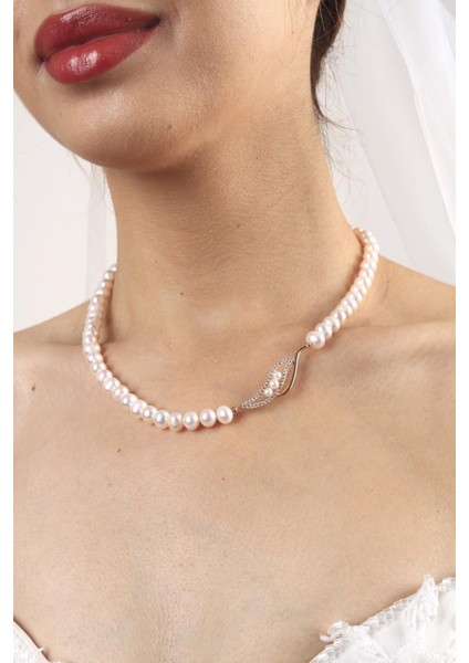 BIRINCI1926 14 Ayar Rose Altın Kadın Yaprak Taşlı Inci Kolye fiyatları