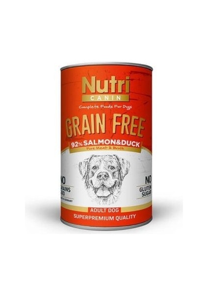 Tahılsız Somon ve Ördekli Köpek Konservesi 400 gr