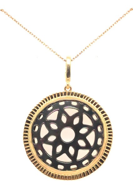 BIRINCI1926 925 Ayar Gümüş Mother Of Pearl Sedef Kolye