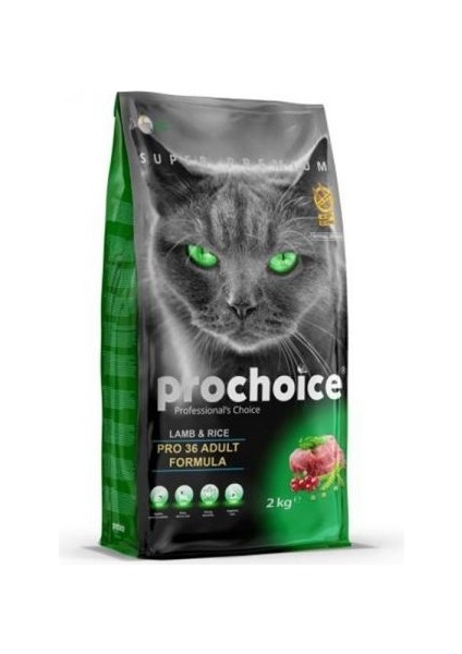 Pro 36 Lamb & Rice Kuzu Pirinçli Yetişkin Kedi Maması 2 kg