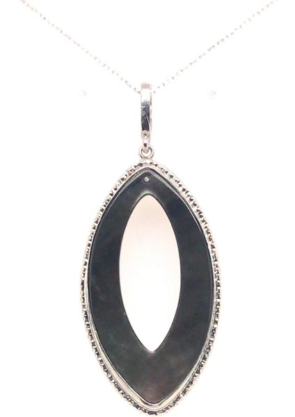 BIRINCI1926 925 Ayar Gümüş Mother Of Pearl Oval Sedef Kadın Kolye modelleri