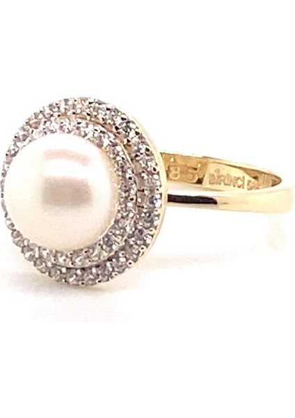 BIRINCI1926 14 Ayar Altın Tek Inci Taşlı Yüzük fiyatları