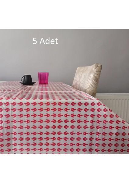 5'li Silinebilir, Su Geçirmez Naylon Masa Örtüsü 80 x 120 cm