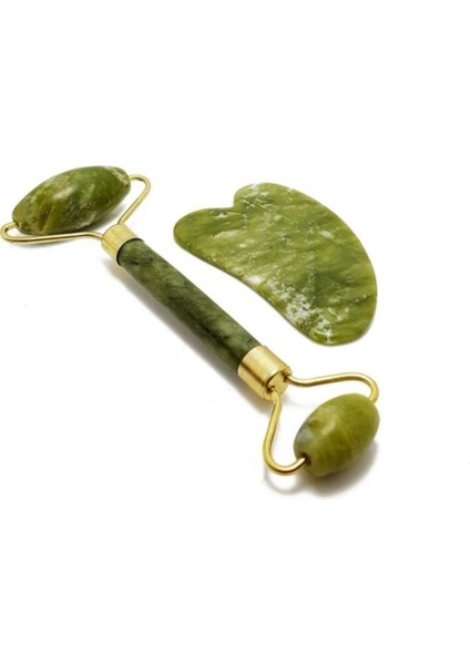 2'li Set Yeşim Taşı + Gua Sha Masaj Taşı