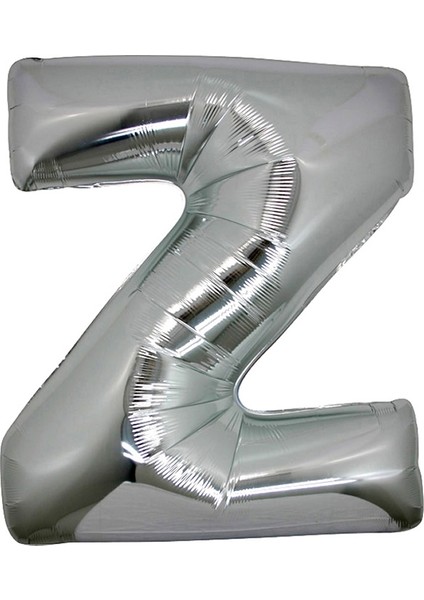 Gümüş Folyo Balon 40" Inç 100 cm Z Harfi