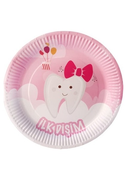 Tabak Karton Ilk Di̇şi̇m Pembe 23 cm
