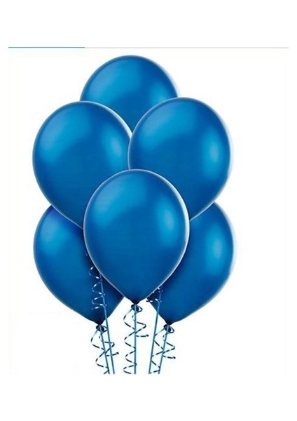 Party Shop Metalik Mavi Balon 20´li Paket