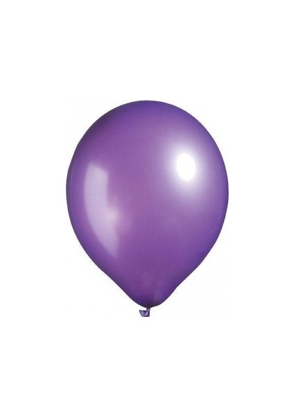 Bebekparti Metalik Mor Balon 50 Adet