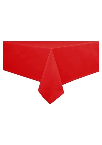 Balonpark Kırmızı Plastik Kullan At Masa Örtüsü Naylon 120X180 cm
