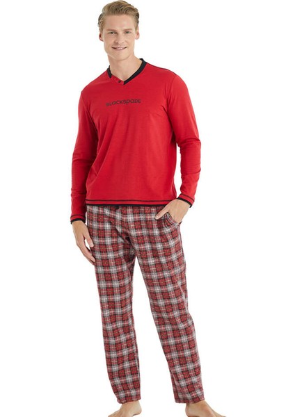 Erkek Pijama Takımı 30922 - Kırmızı