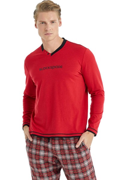 Erkek Pijama Takımı 30922 - Kırmızı