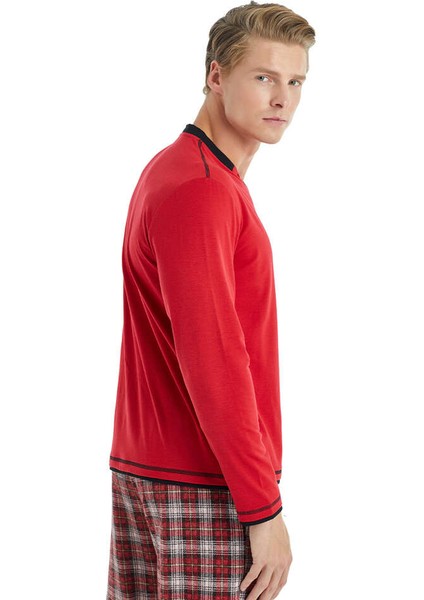Erkek Pijama Takımı 30922 - Kırmızı