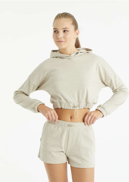 Kadın Sweatshirt 60148 - Bej indirimleri