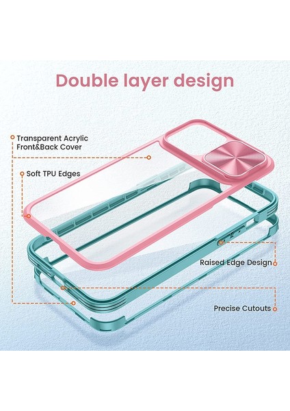 iPhone 13 Pro Için Telefon Kılıfı - Pembe (Yurt Dışından)
