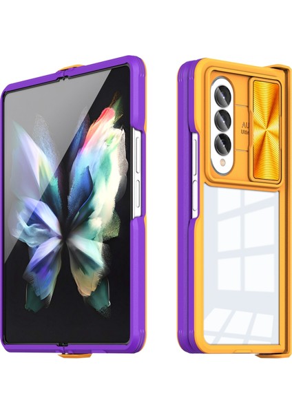 Samsung Galaxy Z Fold4 Için Telefon Kılıfı - Turuncu (Yurt Dışından)