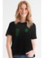 Dairede Off Siyah Kısa Kollu Kadın T-Shirt 2
