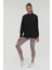 W-CT664 Luna Long Hoodie Siyah Kadin Sweatshirt 3