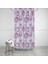 Banyo Duş Perdesi 4954 Pembe Tek Kanat 1X110X200 Duşakabin Perdesi Halka Hediyeli 3