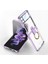Gön Samsung Galaxyz Flip 4 Parmak Yüzükü Plating Transparent Hard Pc Koruma Mobil Telefon Davaları (Yurt Dışından) 1