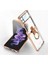 Gön Samsung Galaxyz Flip 4 Parmak Yüzükü Plating Transparent Hard Pc Koruma Mobil Telefon Davaları (Yurt Dışından) 1