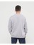Gri Kalın Içi Polarlı Örme Bol Kesim Sweatshirt 3