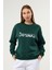 Yeşil Baskılı Şardonlu Sweatshirt 1